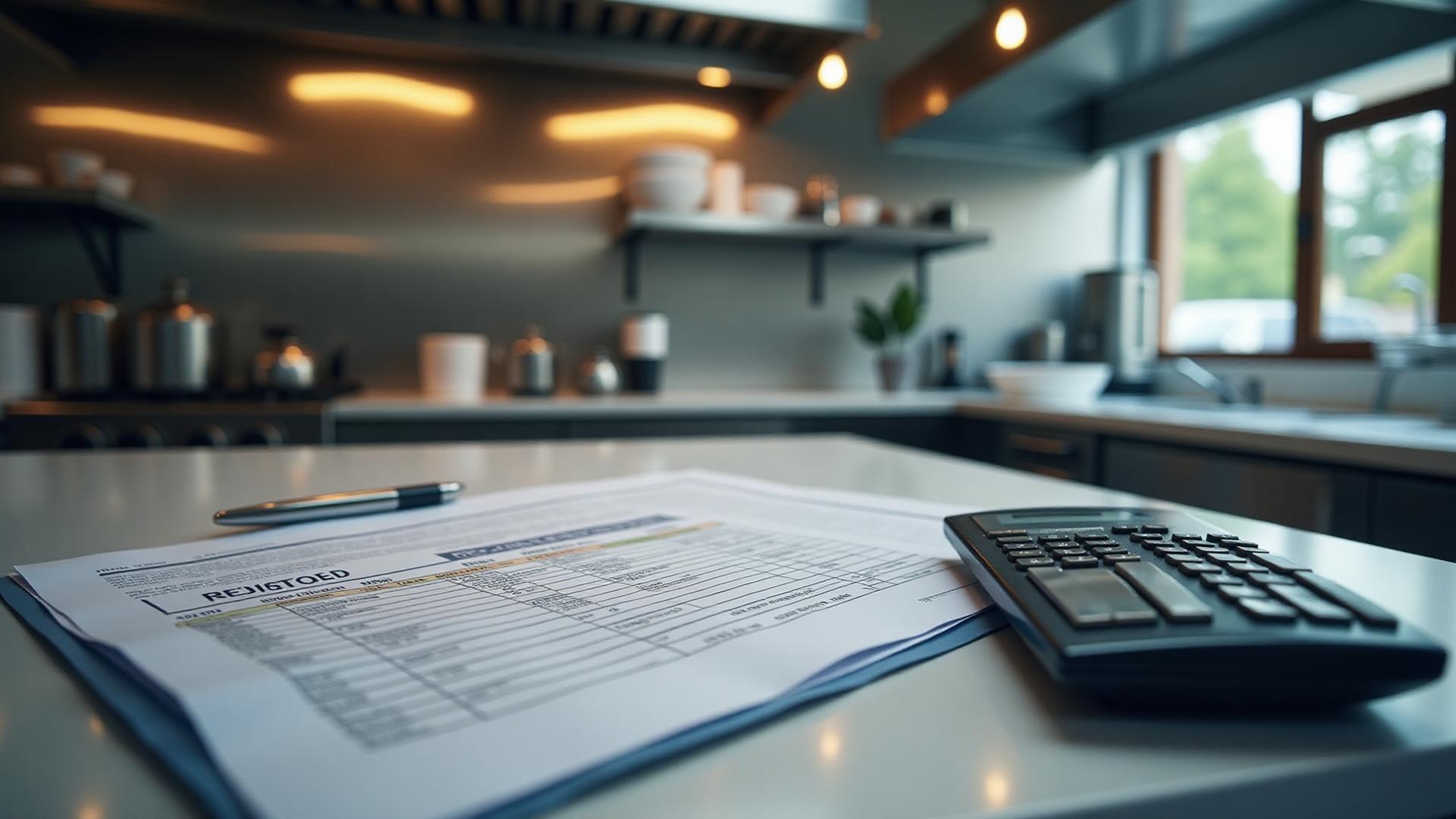 Food truck equipment financing options with financial documents