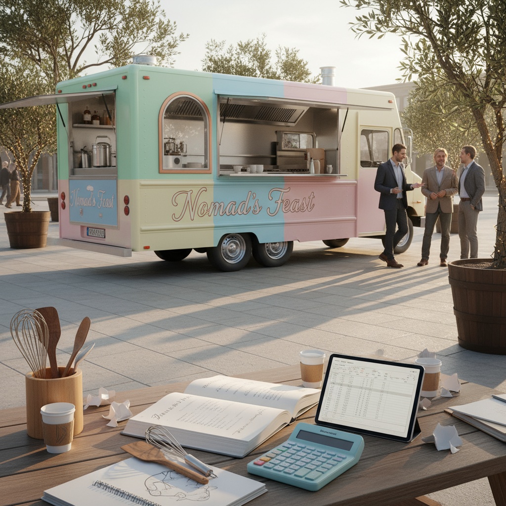 Food truck business timeline showing path to profitability