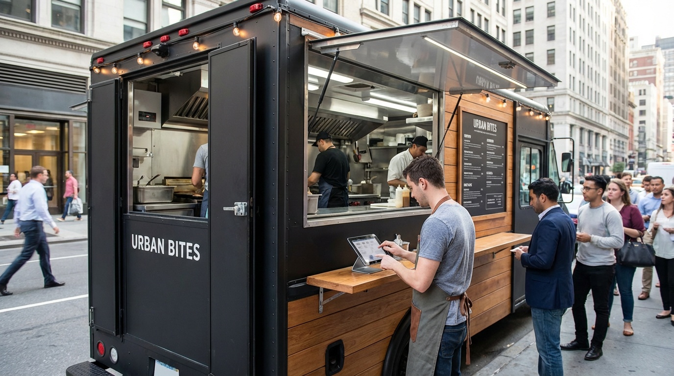 Mobile POS system in food truck