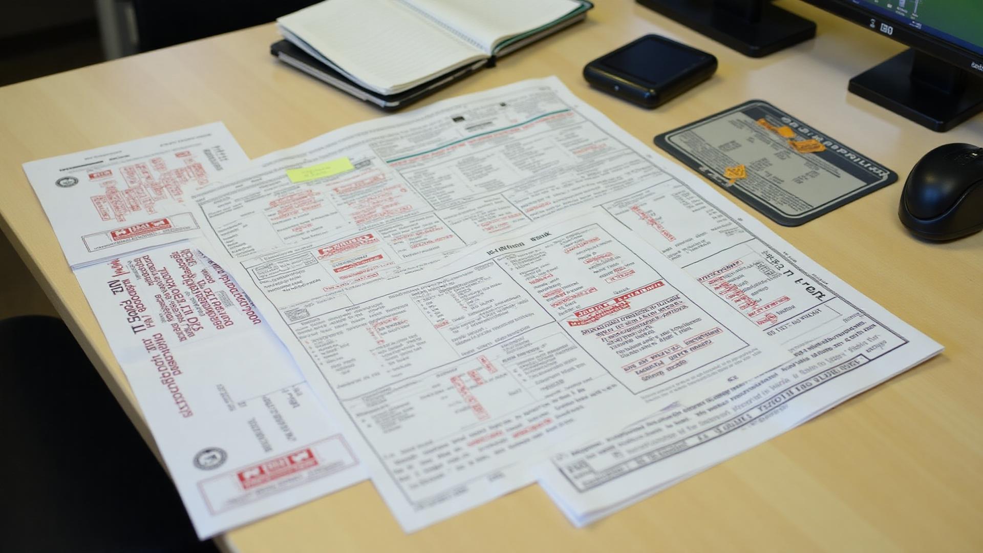 Food truck permit documents with warnings